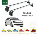 For Volkswagen Polo 3D 2018-2025 Roof Rack Cross Bar Normal Roof Alu Silver-2
