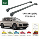 For Porsche 92A-2 Cayenne E2-2 (2015-2018) Roof Rack Cross Bars Raised Rail Black-2