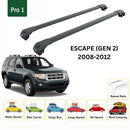 For Ford Escape (Gen 2) 2008-2012 Roof Rack Cross Bars Raised Rail Alu Black-2