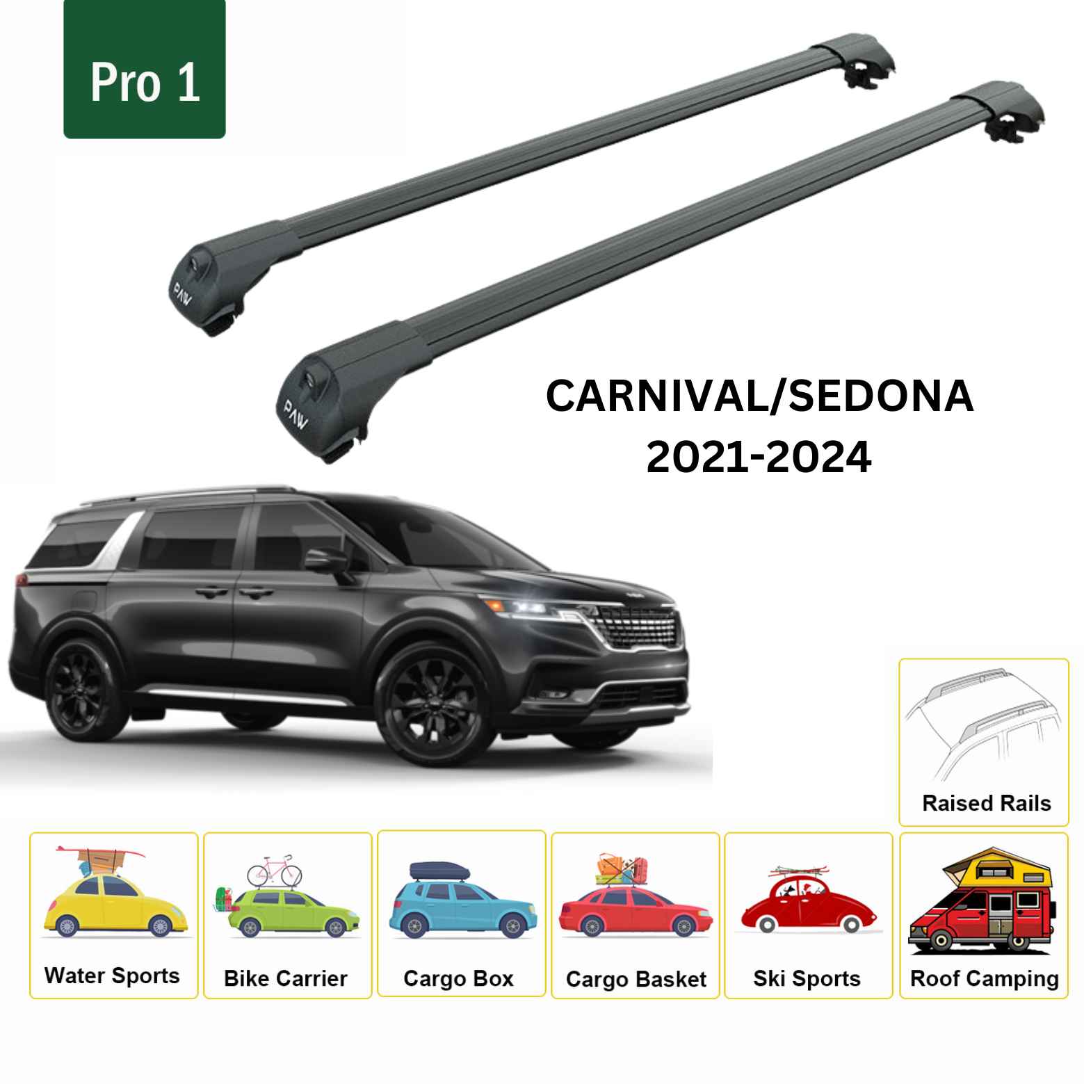 Kia sedona side rails sale