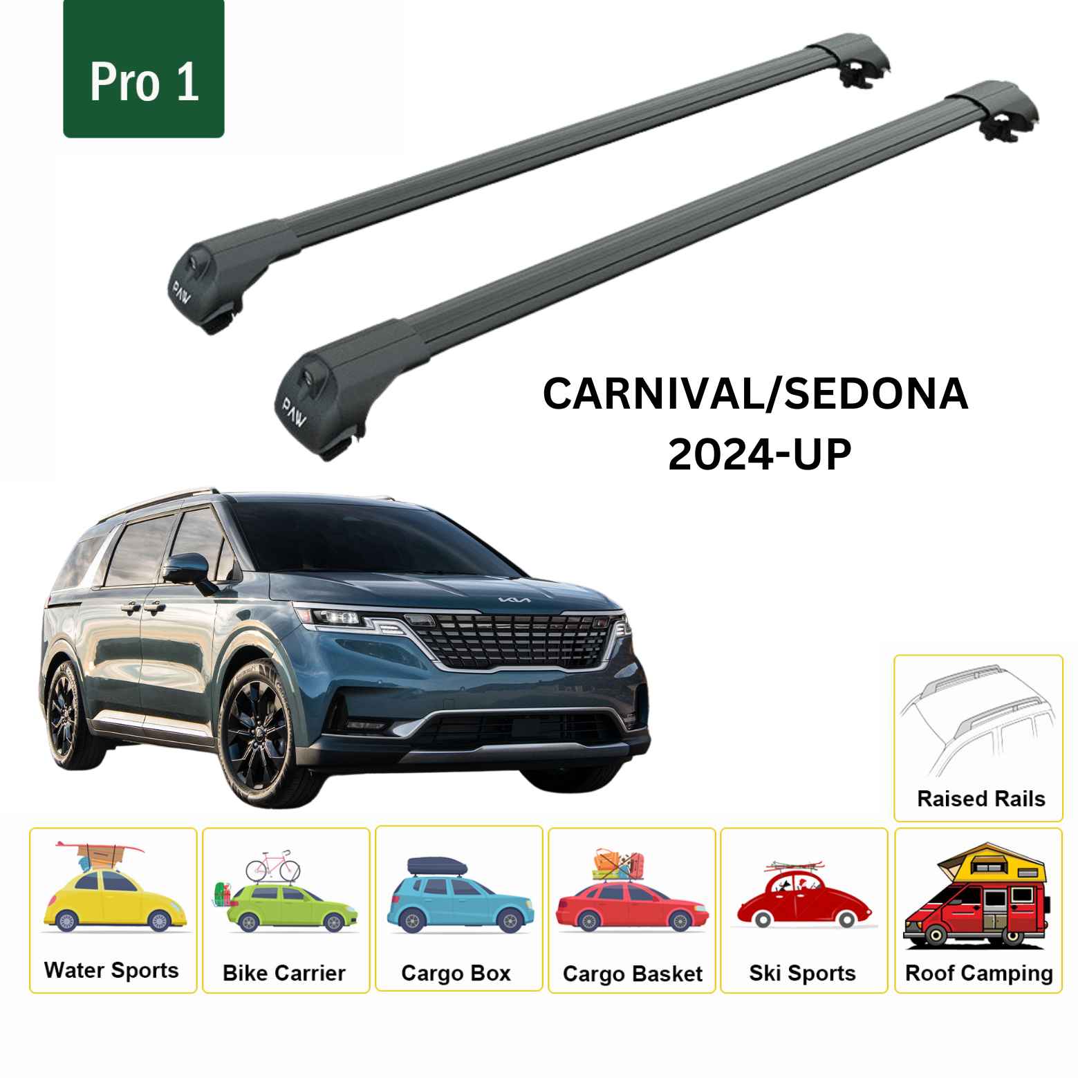 Kia Roof Racks Side Rails Carriers Boxes | Toros Trade LLC