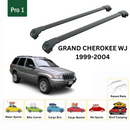 For Jeep Grand Cherokee WJ 1999–2004 Roof Rack Cross Bars Raised Rail Black-2