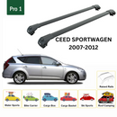 For Kia Ceed SW 2007-2012 Roof Rack Cross Bars Raised Rail Silver-2