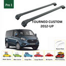 For Ford Tourneo Custom 2013-2023 Roof Side Rails and Roof Rack Cross Bars Alu Black-3