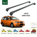 For Kia Joice 1999-2003 Roof Rack Cross Bars Raised Rail Alu Black-2