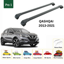 For Nissan Qashqai J11 2013-2021 Roof Rack Cross Bars Metal Bracket Raised Rail Alu Black-2