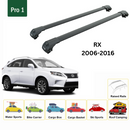 For Lexus RX 2006-2016 Roof Rack Cross Bars Raised Rail Alu Black-2