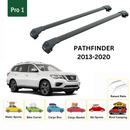 For Nissan Pathfinder 2013-2020 Roof Rack Cross Bars Metal Bracket Raised Rail Alu Black-1