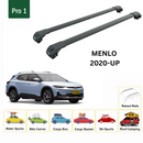 For Chevrolet Menlo 2020-2025 Roof Rack Cross Bars Metal Bracket Raised Rail Alu Black-2