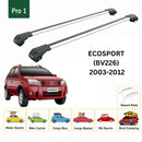 Für Ford EcoSport 2018-Up Dachträgersystem, Aluminium-Querstange, Metallhalterung, abschließbar, Schwarz -2