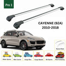 For Porsche 92A-2 Cayenne E2-2 (2015-2018) Roof Rack Cross Bars Raised Rail Silver-2