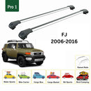 For Toyota FJ 2006-2014 Roof Rack Cross Bars Raised Rail Alu Silver-2