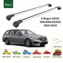 For Mercedes E Wagon S212 2010-2016 Roof Rack Cross Bars Raised Rail Silver-2