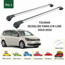 For Volkswagen Touran 2010-15 Roof Rack Cross Bar Raised Rail Alu Silver-2