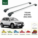 For Volkswagen Tiguan 2007-2015 Roof Rack Cross Bar Raised Rail Alu Silver-2