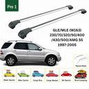 For Mercedes M W163 1997-2005 Roof Rack Cross Bars Raised Rail Silver-2