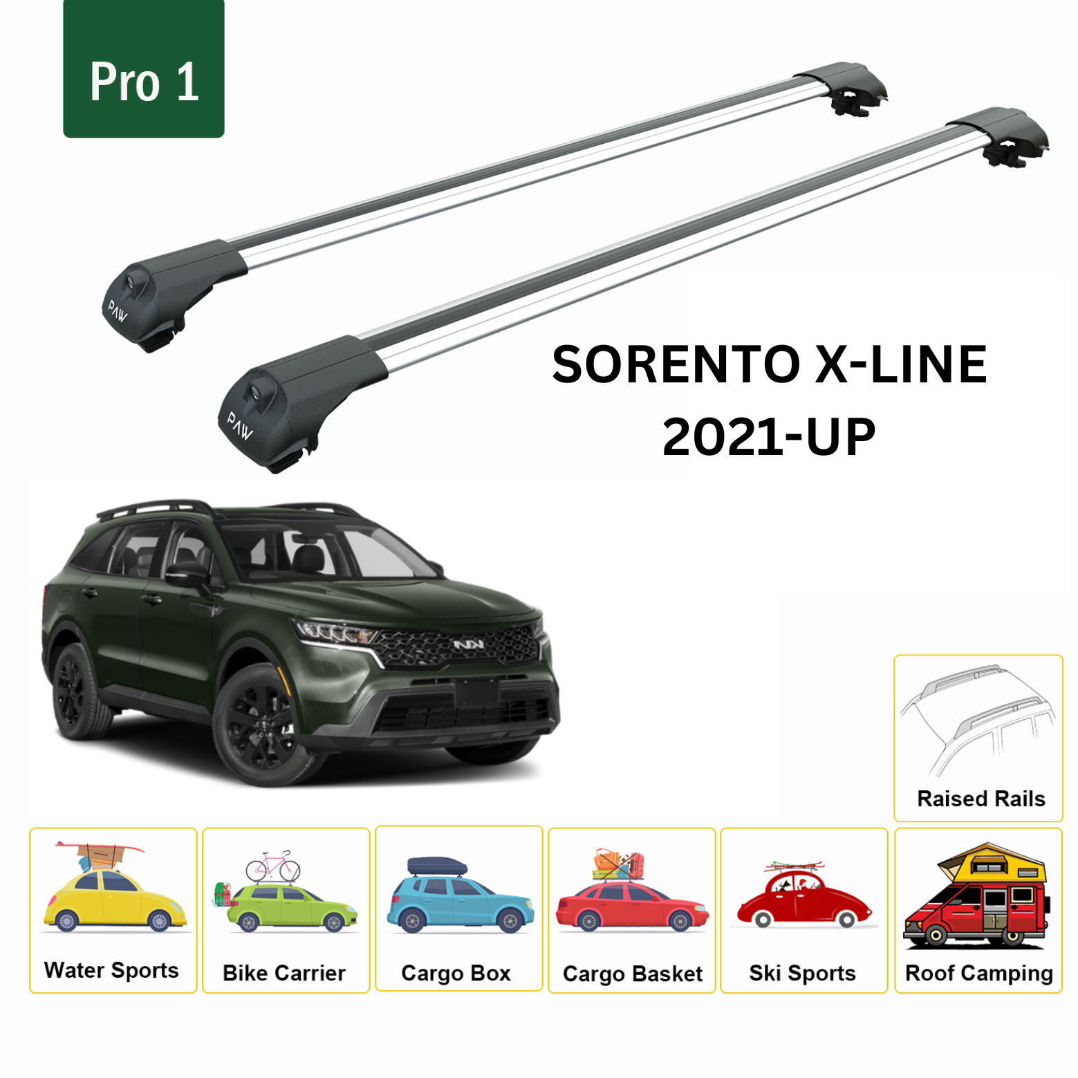 Kia Roof Racks Side Rails Carriers Boxes Toros Trade LLC