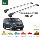 For Ford Tourneo Custom 2013-2023 Roof Side Rails and Roof Rack Cross Bars Alu Silver-4