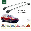 For Ford Explorer U152 (2002-2005) Roof Rack Cross Bars Raised Rail Silver-2