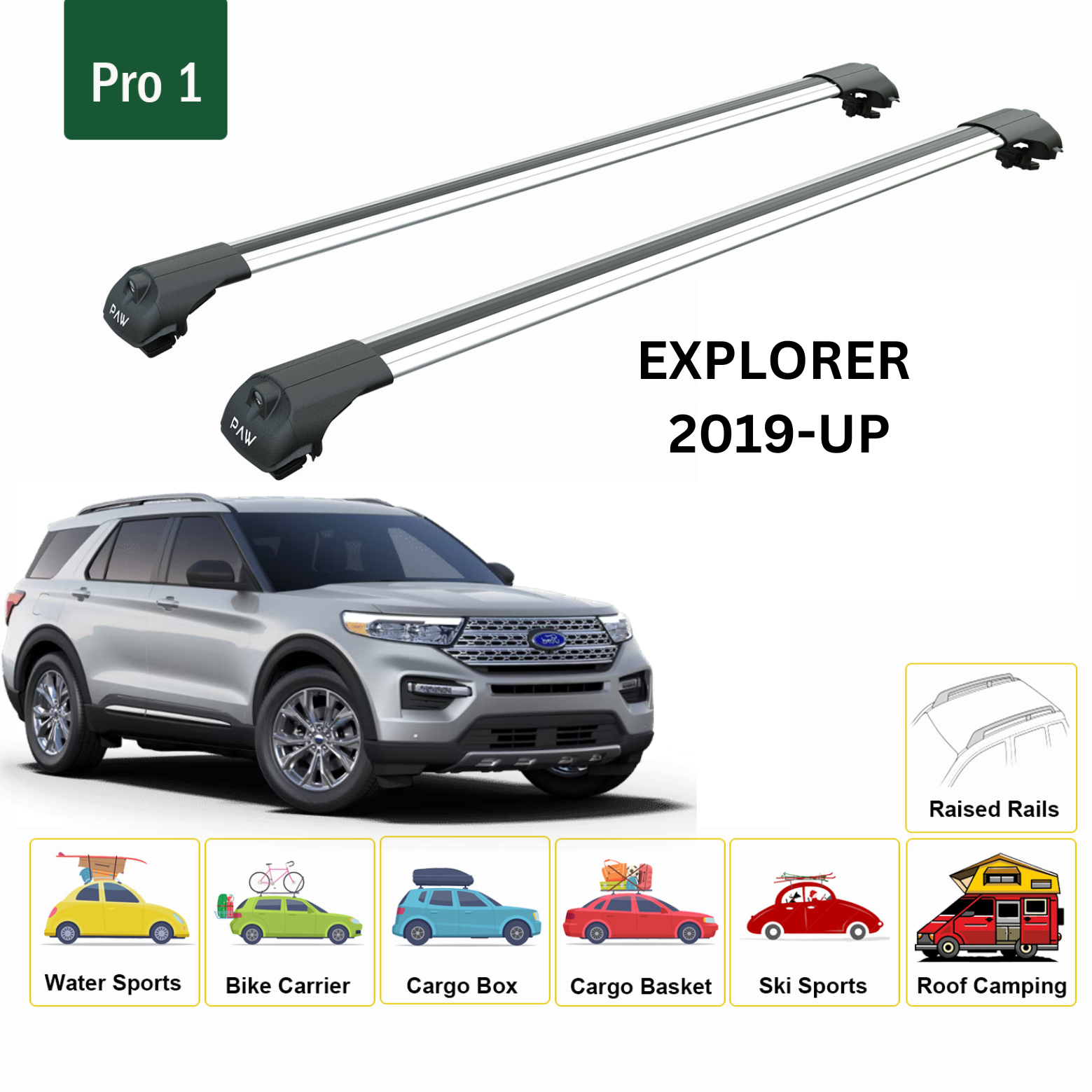 Cargo Carriers Roof Rack Cross Bars For 2017 Ford Explorer