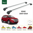 For Ford Edge (Gen 1) 2007-2014 Roof Rack Cross Bars Raised Rail Alu Silver-2