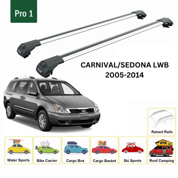 111. Kompatibel mit abschließbaren Aluminium-Dachträgern für Fahrzeuge mit Standarddach Toros Pro 1 Silver