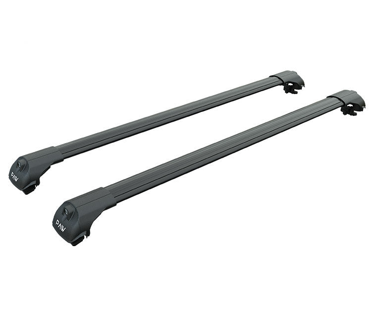 For Volkswagen Caddy III (2ND GEN) 2011-15 Roof Rack Cross Bar Metal Bracket Raised Rail Alu Black-1