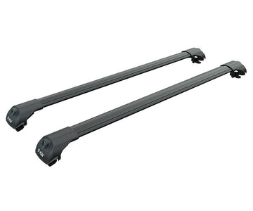 For Saab 9-3 Sportwagon 2009-2012 Roof Rack Cross Bars Raised Rail Alu Black