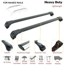 For Volkswagen ID. Buzz SWB L1 Roof Side Rails and Roof Rack Cross Bars Black-6