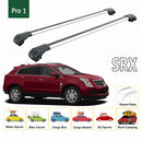 For Cadillac SRX (2004-2016) Roof Rack System, Cross Bars Raised Rail, Black-3