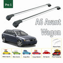 For Audi A6 C5 Avant 1999-2006 Roof Rack Cross Bars Raised Rail Black-2