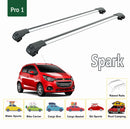 For Chevrolet Spark 2009-2023 Roof Rack Cross Bars Metal Bracket Raised Rail Alu Black-3