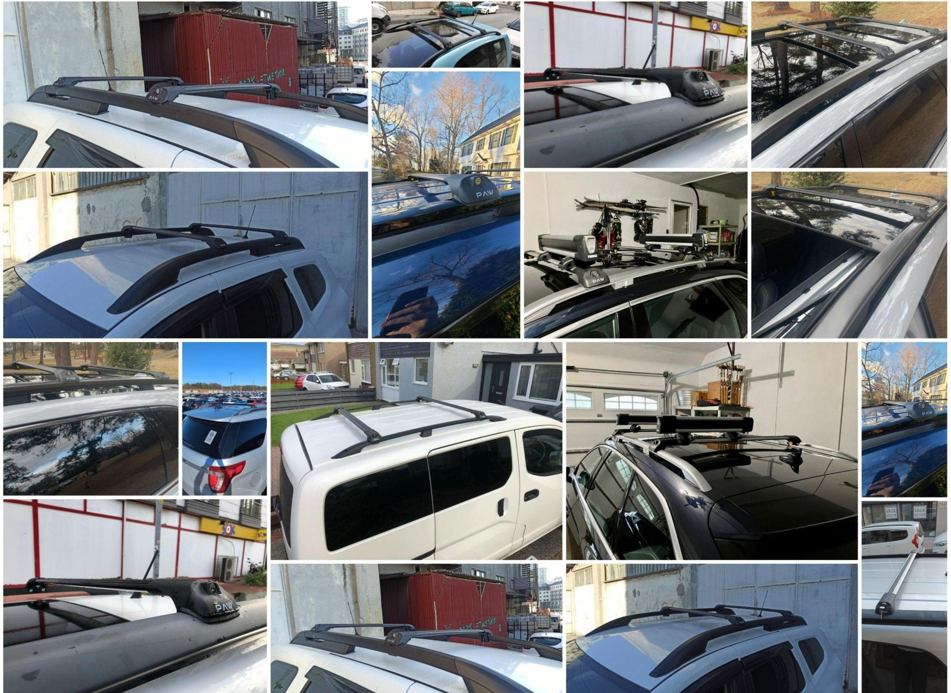 For Volkswagen Caddy IV 2015-20 Roof Rack Cross Bar Raised Rail Alu Silver