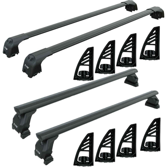 For Hyundai Santa Cruz 2017-2025 Bed Rack, Roof Rack and 8-Piece Load Stop Alu Black