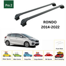 For Kia Rondo 2014-2022 Roof Rack Cross Bars Flush Rail Alu Black-2