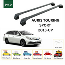 Für Toyota Auris TouringSport 2013-Up Dachträger Querträger Metallhalterung Flush Rail Alu Schwarz-2