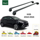 For Hyundai iX35 2010-2015 Roof Rack Cross Bars Flush Rail Alu Black-2