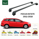 For Ford Focus Estate C346 (2008-2011) Roof Rack Cross Bars T-Track, Black-2