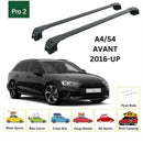 For Audi A4 Avant 2016-2025 Roof Rack Cross Bars Flush Rail Black-2