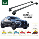 For Bmw X6 (G06) 2019-2024 Roof Rack Cross Bars Flush Rail Alu Black-2