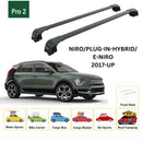 For Kia Niro 2017-2022 Roof Rack Cross Bars Flush Rail Alu Black-2