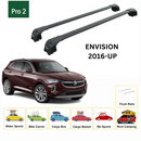 For Buick Envision (2014-2020) Roof Rack Cross Bars Flush Rails, Black-2