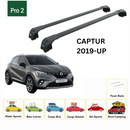 For Renault Captur 2019-2025 Roof Rack System, Aluminium Cross Bar, Metal Bracket, Flush Rail, Black-2