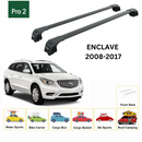 For Buick Enclave 2008-2017 Roof Rack Cross Bars Flush Rails Alu Black-2