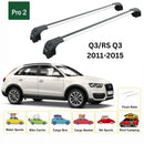 For Audi Q3 2011-2015 Roof Rack Cross Bars Flush Rails Alu Silver-2