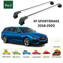 Für Jaguar F-Pace 2016-Up Dachträgersystem, Aluminium-Querstange, Metallhalterung, abschließbar, Silber-2