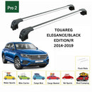 For Volkswagen Touareg 2014-2019 Roof Rack Cross Bar Flush Rail Alu Silver-2