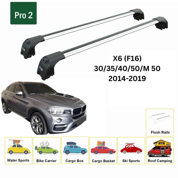 222. Kompatibel mit abschließbaren Aluminium-Dachträgern für Fahrzeuge mit Standarddach Toros Pro 2 Silver