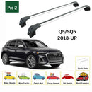For Audi Q5 2018-2025 Roof Rack Cross Bars Flush Rails Alu Silver-2
