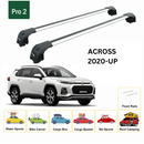 For Suzuki Across (2020-2025) Roof Rack Cross Bars Metal Bracket Flush Rail, Silver-2